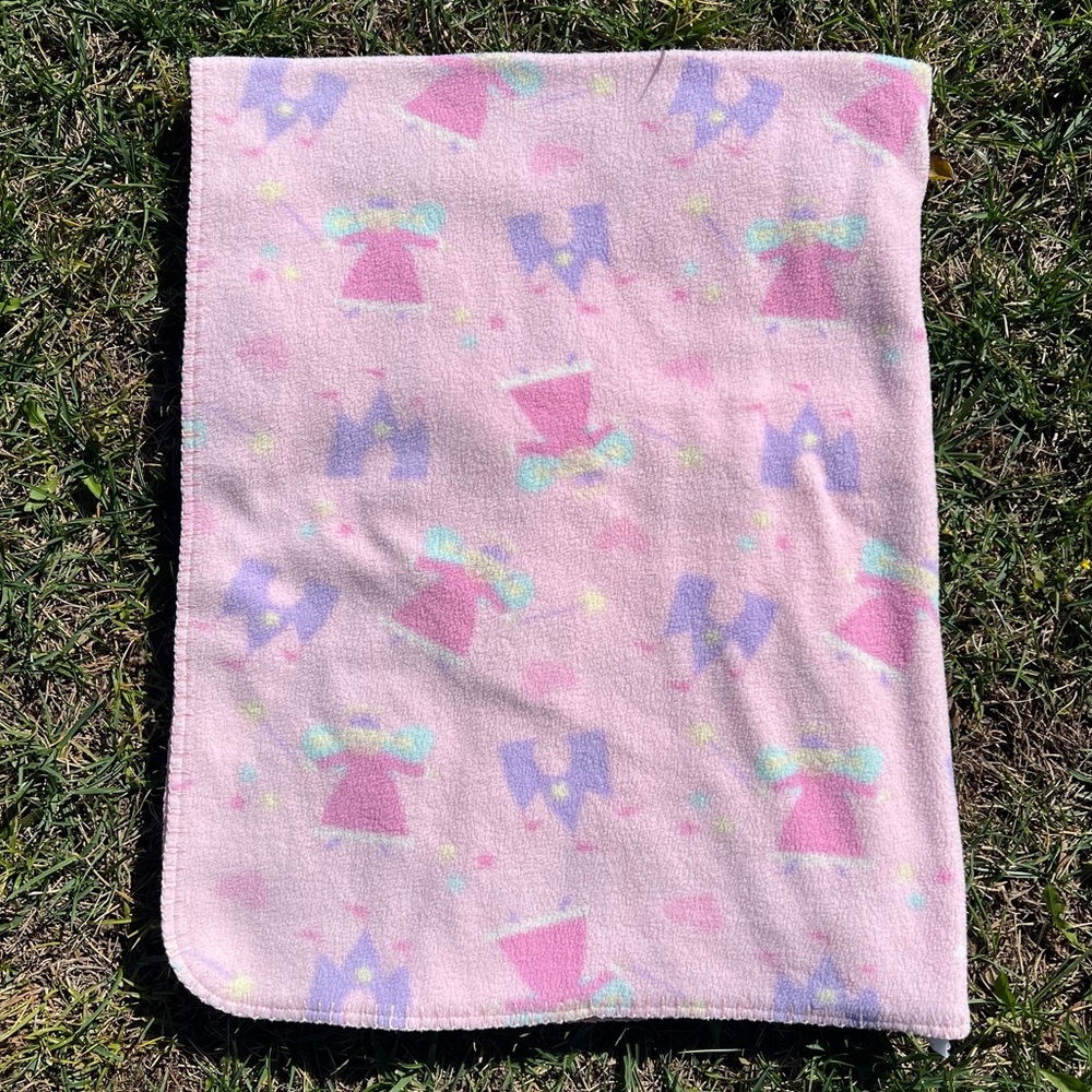 Y2K Circo Target Fairy Tale Princess Micro Feece Baby  Blanket Pink Purple 30x38